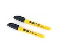 Stanley 0-47-316 Marqueur noir permanent, pointe fine, 2pcs