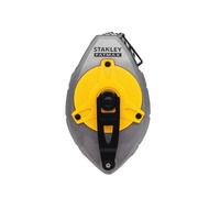 STANLEY 0-47-480 Cordeau Traceur Xtreme 30M Gamme FATMAX - Démultiplication 5X1 - Cordeau Polyester - Crochet Multiprise - Boitier Résistant En Aluminium - Bande Translucide - Capacité De Poudre 45G