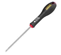 STANLEY 0-64-984 Tournevis Electricien 3,5 X 100Mm Gamme FATMAX - Fabriqués En France - Lame En Acier - Sablage De L'Empreinte - Poignée Soft Grip - Liaison Quasi Incassable - Anticorrosion