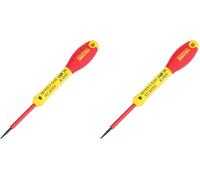 STANLEY 0-65-410 Tournevis Isolé Fendu 2,5 X 50 Mm - Gamme FATMAX - Fabriqués En France - Lame En Acier - Sablage De L'Empreinte - Poignée Soft Grip - Liaison Quasi Incassable - Anticorrosion