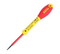 STANLEY 0-65-410 Tournevis Isolé Fendu 2,5 X 50 Mm - Gamme FATMAX - Fabriqués En France - Lame En Acier - Sablage De L'Empreinte - Poignée Soft Grip - Liaison Quasi Incassable - Anticorrosion