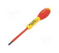 Stanley Tournevis FATMAX 0-65-414 isolé PH0 75 mm – Lame acier, Soft Grip – Fabriqué en France