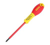 STANLEY 0-65-415 Gamme FATMAX Tournevis Isolé Phillips 1 X 100 Mm - Fabriqué En France - Couche Polyamide Anticorrosion - Lame En Acier - Poignée Soft-Grip -
