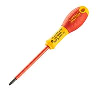 STANLEY 0-65-418 Tournevis Isolé Pz1 100 Mm - Gamme FATMAX - Fabriqués En France - Lame En Acier - Revêtement Polyamide Anticorrosion - Poignée Soft Grip - Liaison Quasi Incassable