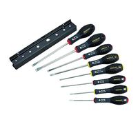 STANLEY 0-65-437 Jeux De 8 Tournevis Gamme FATMAX 2 Electricien 3 Mécanicien 3Ph- Liaison Quasi Incassable - Poignée Soft-Grip - Lame En Acier