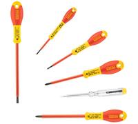 Jeu de 6 tournevis FATMAX isolés 1000V électricien STANLEY 0-65-441 avec testeur - philips