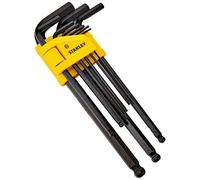 STANLEY 0-69-256 Clé Mâle À Tête Sphérique - Clés 6 Pans À Rotule - Livrées Avec Un Étui Pliable De Type Portefeuille - Conforme Aux Normes Iso Et Din - Etui De 9 Pièces