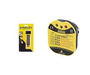 Stanley 0-77-030 Testeur/Détecteur d'Humidité, Précision 2% & Fmht82569-6 Testeur Pour Prise Mural Gamme FatMax - Voltage 230V - LEDs Pour Donner Différentes Informations