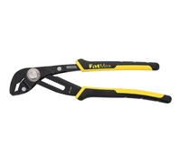 STANLEY 0-84-649 Pince Multiprise Gamme FATMAX - Mâchoire Renforcée Par Induction - Bouton Pushlock 17 Positions - Poignée Bi Matière - Finition Black Chrome - Normes Iso/Din 8976.