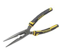 Stanley 0-89-870 Pince Universelle Long Nose 200 Mm Gamme FatMax - Fabriqués En France - Acier Trempé - Poignée Bi Matière - Conforme Aux Normes Din 5745 Et NF E 73-102