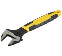 STANLEY 0-90-949 250mm Clé À mollette maxSteel Forgée en Acier Chrome Vanadium Traitement Thermique - Poignée Bi matière - mollette de Réglage Crantée -Normes Iso et Din