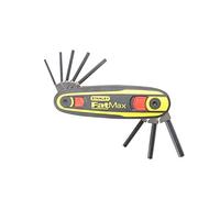 STANLEY 0-97-552 Gamme FATMAX Jeu de Clés Allen de 1,5 À 8 mm - 3 Positions 90°, 135° et 180° Poignée Bi matière - Déverrouillage Par Bouton Poussoir