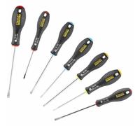 Stanley Jeu de tournevis Fatmax 065438 – Parallèle, Évasé, Cruciforme, Pozidriv – 7 pièces