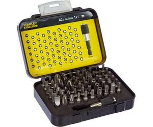 Stanley 1-13-902 1/4" Assortiment d'embouts de vissage 25mm, 61 pieces