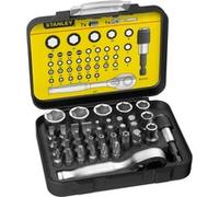 Stanley Coffret de 39 Embouts 1/4" (25mm) + Douilles + Clé à Cliquet 1/4"