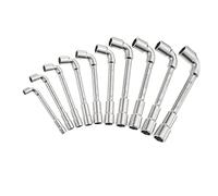 Stanley 1-17-383 Clé à pipe débouchée 6x6 pans en L Acier chromé Profil maxiDrive 8–19 mm Jeu 10