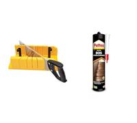 Stanley 1-20-600 Boite à Onglet en ABS Antichocs - Plateau Alvéolé avec Cadre Excentrique & Pattex | Fixation Bois Plinthes & Menuiserie - Colle de fixation d'éléments de grande longueur