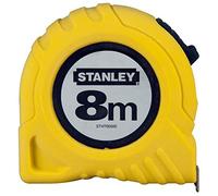 STANLEY 1-30-457 Metre ruban tape bi-matiere - long. m.8 - larg. mm.25, Jaune