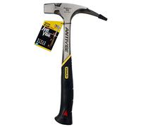 Stanley 1-51-937 Gamme Fatmax Antivibe - Arrache-Clous Charpentier- Tête et manche Forgés en Acier - Système Diapason Anti Vibrations - Poignée Dynagrip - Tête de Frappe Plate Quadrillée