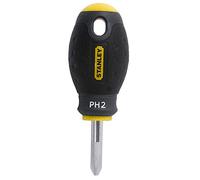 STANLEY 1-65-407 Tournevis Phillips Boule Ph2 - 30 Mm - Gamme FATMAX - Fabriqués En France - Lame En Acier - Sablage De L'Empreinte - Poignée Soft Grip - Liaison Quasi Incassable - Anticorrosion