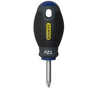 STANLEY 1-65-408 Tournevis Pozidriv Pz 1X30Mm Boule Gamme FATMAX - Fabriqués En France - Lame En Acier - Sablage De L'Empreinte - Poignée Soft Grip - Liaison Quasi Incassable - Anticorrosion