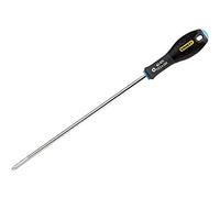 STANLEY 1-65-571 Tournevis Pozidriv Pz2X250Mm - Gamme FATMAX - Fabriqués En France - Lame En Acier - Sablage De L'Empreinte - Poignée Soft Grip - Liaison Quasi Incassable - Anticorrosion