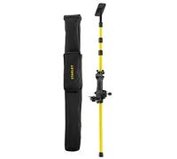 STANLEY 1-77-221 Canne Télescopique en Aluminium - Réglable jusqu'à 2,70m - Filetage 1/4" et 5/8" - Embase Coulissante - Support magnétique - Possibilité de Fixation Sur Rail