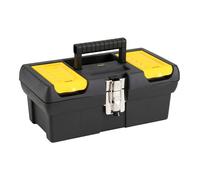 Stanley 1-92-064 Boîte à Outils "Série Pro" 31,8x17,8x13 cm - Verrouillable - Porte Outils Amovible - Poignée Rabattable - Larges attaches métalliques - Plastique Robuste Anti Corrosion et Antichocs Multicolore