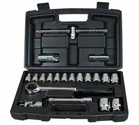 STANLEY 1-94-650 Coffret A Douilles 6 Pans 1/2" + Cliquet Tête Ronde - Système D'Éjection Rapide - Rotation 360° Dans Les Deux Sens - Poignée Bi-Matière Ergonomique Et Confortable - Jeu De 20 Pièces