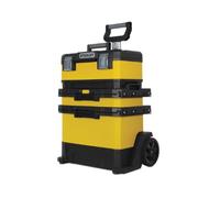 Stanley 1-95-621 Servante mobile en métal et Plastique 570 x 410 x 720mm - Attaches métallique Anti-Corrosion - Cantilever - Tiroir 10 cm Profondeur - Roues Grand Diamètre, Jaune
