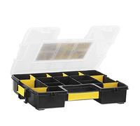 Stanley 1-97-483 Organiseur À Intercalaires mobile Sort master - Couvercle Alvéolé et Transparent pour Voir Le Contenu - Compact - Léger - Spacieux - Dimensions : 37,5 x 6,7 x 29,2 cm Noir/Jaune