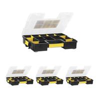 Stanley 1-97-483 Organiseur À Intercalaires mobile Sort master - Couvercle Alvéolé et Transparent pour Voir Le Contenu - Compact - Léger - Spacieux - Dimensions : 37,5 x 6,7 x 29,2 cm Noir/Jaune