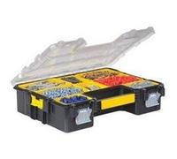 Stanley 1-97-518 Rangement Organiseurs Et Casiers Gamme FatMax - Etanche - Polycarbonate Incassable - 10 Compartiments Amovibles - Fermoirs Métallique Anticorrosion - Capacité 10 Litres G