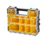 Stanley Boîte de rangement FatMax (44,29 cm x 35,60 cm x 11,00 cm, compartiments profonds, fermetures en plastique robustes, amovibles, couvercle résistant aux rayures et aux chocs) 1-97-521