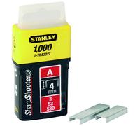 Stanley 1-TRA202T Agrafes type A 5/53/530, 4mm, boite de 1000pcs