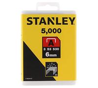STANLEY 1-Tra204-5T Agrafe 6 Mm Type A Boîte 5000 Pièces - Inoxydables Et Résistantes