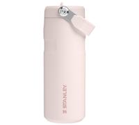STANLEY 1913 Flip Straw 2.0 Gourde Isotherme Avec Paille 0.47L - 8 Heures Froide - 40 Heures Glacée - Acier Inoxydable - Sans BPA - Etanche - Lavable Au Lave-Vaisselle - Thermos - Rose Quartz