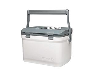 Stanley 1913 Adventure Outdoor Cooler 15.1L Polar White - Double paroi en Mousse Isolante - sans BPA - Glacière - Glacière de Camping très résistante Qui Fait Aussi Office de de siège - Étanche