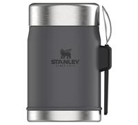 STANLEY 1913 Classic Legendary Food Jar 0.4L avec Cuillére-Fourchette - Alimentaire Chaud a 7h - Lunch Box Isotherme - Lavable au Lave-Vaisselle - Acier Inoxydable - Sans BPA - Charcoal