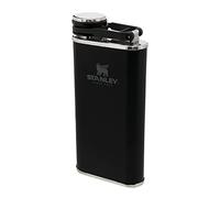Stanley 1913 Classic Wide Mouth Flask 0.23L - Avec Bouchon Anti-Perte - Flasque en Acier Inoxydable à Large Ouverture - Etanche - Sans BPA - Matte Black