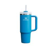 STANLEY 1913 Quencher Mug Isotherme avec Paille 0.89L - Azure | H2.0 FlowState - Froid Pendant 9 Heures - Glacé Pendant 40 Heures - Thermos Lavable au Lave-Vaisselle - Gourde Inox Sans BPA