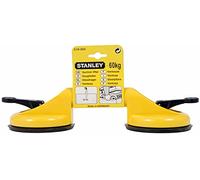 Stanley 2-14-054 Ventouse en Caoutchouc avec 2 Têtes Ø 120 mm - Force Portante 60 kg Soit 30 Par Tete - Verrouillage Par deux leviers Oscillants - Compacte et Légère -Poignée Large Antidérapante
