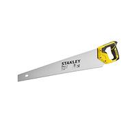 STANLEY 2-15-244 Scie Égoïne Fabriquée en France - Coupe de Débit moyenne Section 550 mm - 11 dents/Pouce - Traitement Hardpoint - Poignée Bi matière - Traçage de 45° À 90°