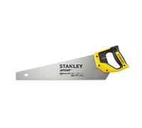 STANLEY 2-15-595 Scie Égoïne JetCut Coupe Fine 450 mm Fabriquée en France - 11 dents/Pouce - Traitement HardPoint - Lame en Acier - Poignée Bi matière - Traçage À 45° et 90