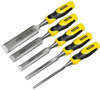 Stanley 2-16-885 DynaGrip Ciseaux a bois, 5 pieces (6, 12, 18, 25, 32mm)