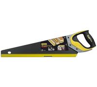 Stanley 2-20-533 Scie Égoïne Coupe Fine 1 X 450 Mm - Gamme FatMax - Fabriqués En France - JetCut 11Dents - Traitement HardPoint Et Blade Armor - Poignée Tri Matière Jaune