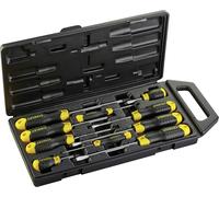 STANLEY Coffret de 10 tournevis Pozidriv Pour écrous à fente Manche rembourré