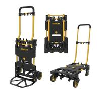 Stanley 2 en 1 Chariot Pliable SXWTD-FT585 - Chariot de Transport Capacité 137 KG - Plateforme Pliable - Multifonctionnel - Noir/Jaune
