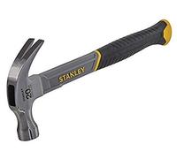 STANLEY 20 oz. Marteau en fibre de verre à griffes courbées, acier à haute teneur en carbone, amortissement des vibrations, poignée ergonomique antidérapante, 570g, STHT0-51310