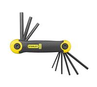 Stanley 269265 Folding Hex Key Set - Imperial (9 Pieces)